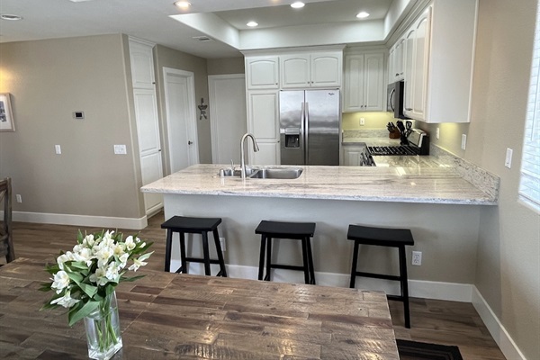 Dining and kitchen